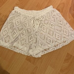 Lace beach cover up shorts
